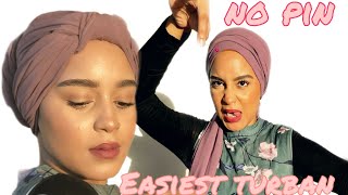 FAST AND EASY TURBAN TUTORIAL| |No pins | How to tie a turban