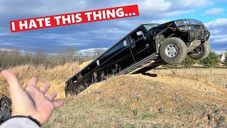 JUMPING My 45FT HUMMER H2 LIMO was a DISASTER... So I&#39;m BURRYING it VERTICALLY.