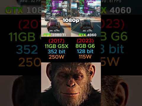 GTX 1080 TI VS RTX 4060 #pc #pcgaming #pcbuild #gamingpc #gpu #graphicscard