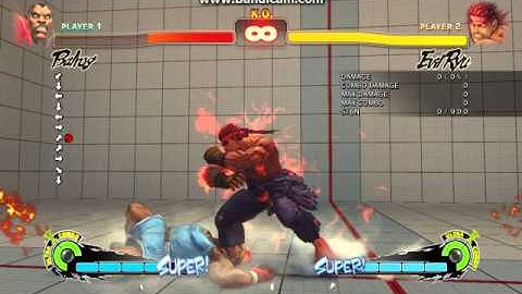 Evil Ryu vs Balrog: Forward Throw/dive kick setup