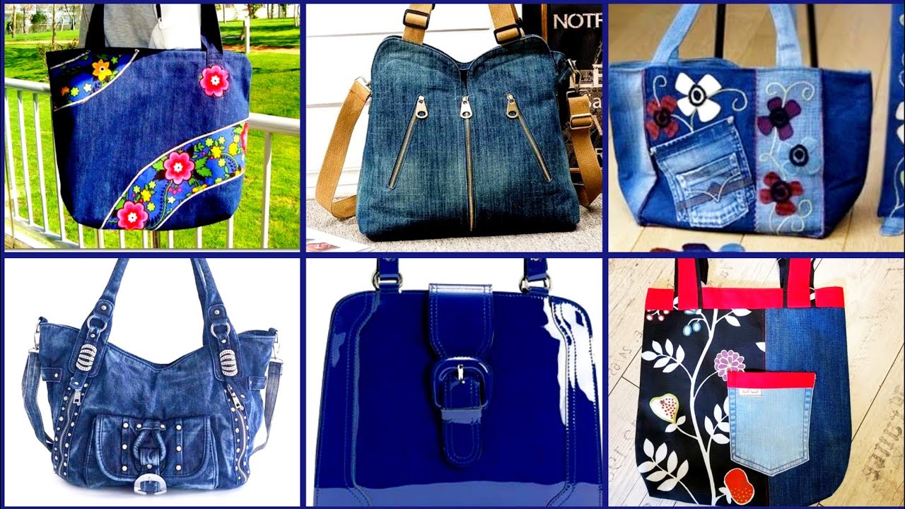 Best & Most beautiful Denim patchwork & other fabrics bag ideas 2024 ...