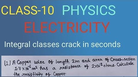 A copper wire of length 2m and area of cross-section