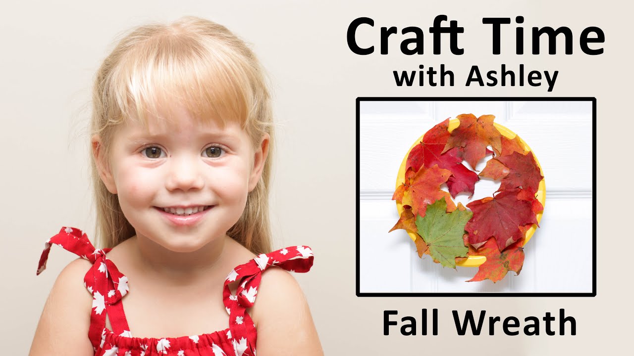 Make an Easy Fall Wreath Using Leaves! - Craft Time with Ashley - YouTube