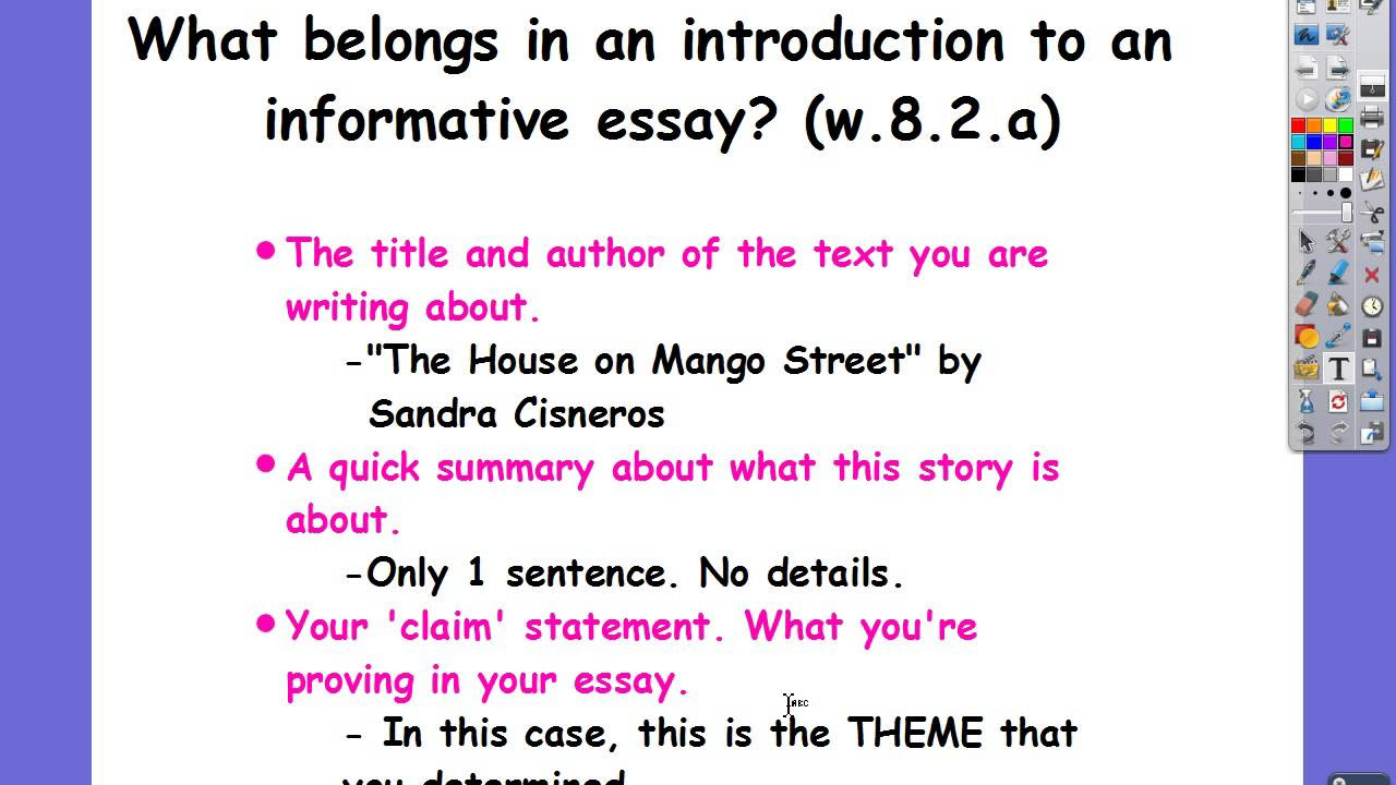 the house on mango street essay