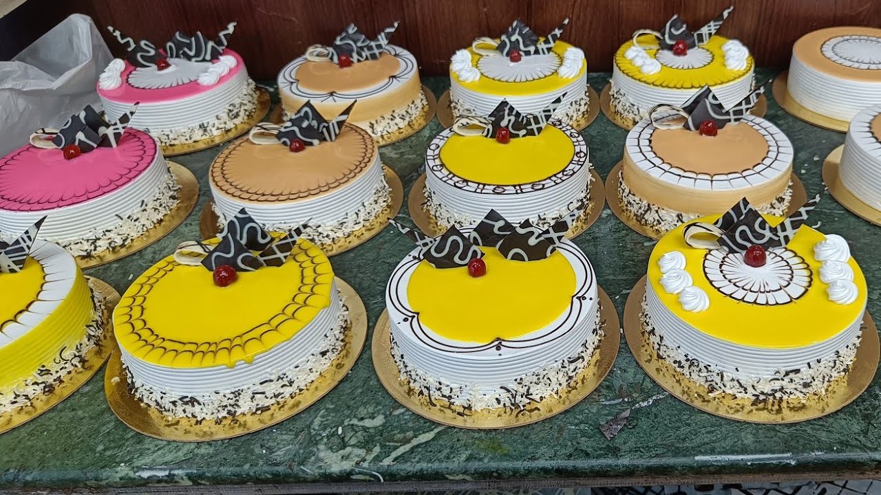 pineapple cake design half kg round live video 