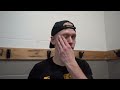Schmaltz speaks with the media following a win at Belleville