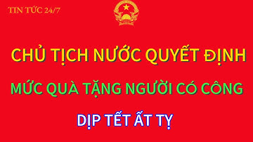 Chủ tịch nước quyết định mức quà tặng người có công dịp Tết Ất Tỵ