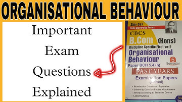 organizational behaviour bcom hons sem 5 du sol important questions | personality , values | du sol