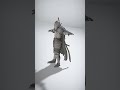 Armored Knight with Sword and Tattered Cloak - AI Rigged 3D Character