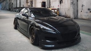 Mazda Rx-8 Rx8 Kuro Static, Stance,Stanced,Hellaflush,Slammed Ride Night, Stance Cars Ig Jonsetaseta