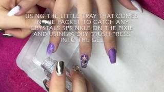 GlitterArty Lilac Glitter And Swarovski Detail