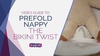 Prefold Nappy - The Bikini Twist Fold By The Nappy Lady