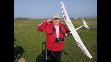 H-King EZIO 1500mm EP balsa Glider PNP Maiden flight in reverse