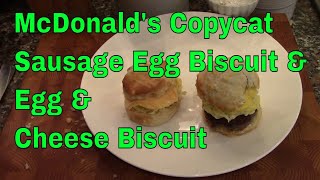 McDonalds Egg Cheese and Sausage Egg Biscuits