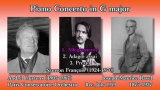 Ravel: Piano Concerto in G, François & Cluytens (1959) ラヴェル ピアノ協奏曲 フランソワ