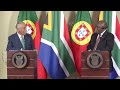 Media briefing and the Signing Ceremony during the  Portuguese State Visit to South Africa