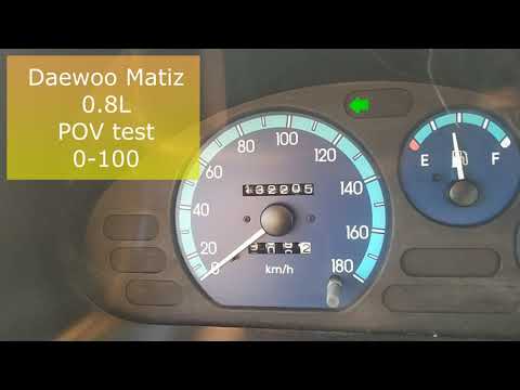 Разгон daewoo matiz 0.8 L до 100 км/ч POV TEST MATIZ