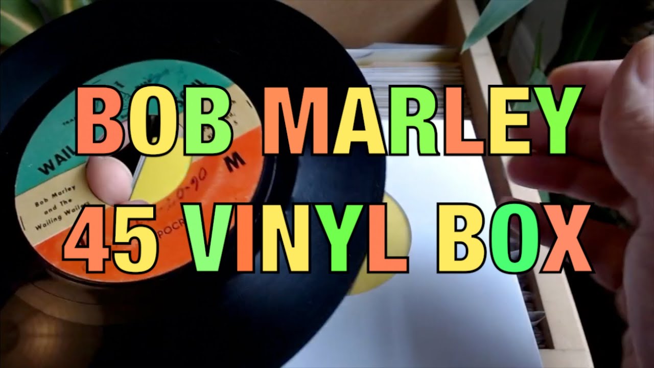 Bob Marley 7" Collection: Vinyl 45rpm Record Box Tour On A Rainy Day - ASMR -