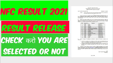 nfc result 2021 release