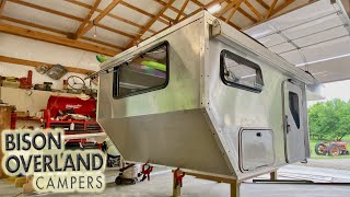 Custom Aluminum Pop Up Flat Bed Truck Camper by BISON OVERLAND