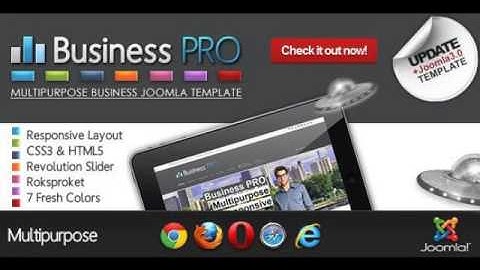 Preview Business Pro - Clean Responsive Joomla Template Co