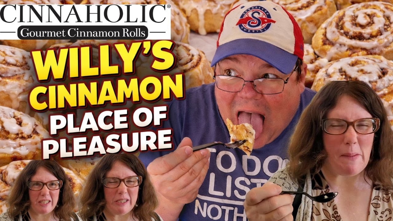 Willy Eats Unholy Amount of Sugar at Cinnaholic | Massive Cinnamon Buns | Dawn Gags and Complains