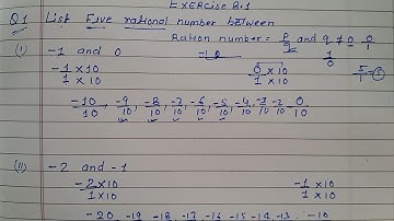 Class 7 - Exercise 8.1 - Q 1 | List five rational number between