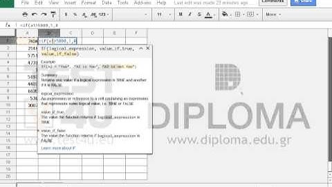 Enter the appropriate function in cell B1, so that if the value in cell (A1) is higher than...
