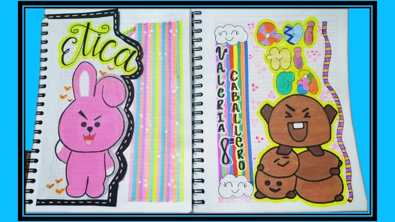 2 HERMOSAS IDEAS PARA MARCAR TUS CUADERNOS BT21 - thptnganamst.edu.vn