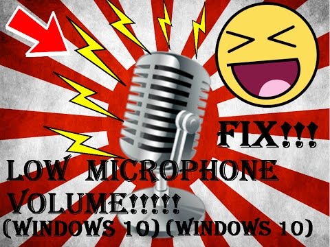 WINDOWS 10 LOW MICROPHONE FIX!!!!!!!! ( in less than 2 minutes!!! )