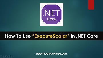 C# .NET Core Tutorials In Urdu & Hindi - How to use ExecuteScalar In .NET Core App