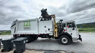 121 Disposal ASL 4 ~ Kenworth Python Heil side loader garbage truck 