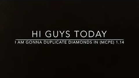 How to duplicate stuff in (MCPE) 1.14