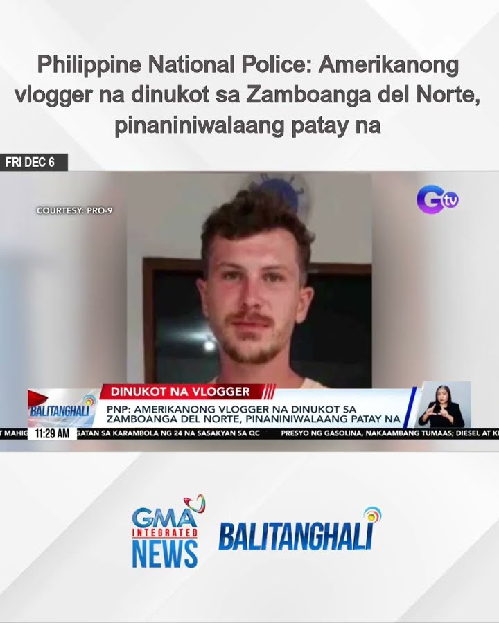 Philippine National Police - Amerikanong vlogger na dinukot sa Zamboanga del Norte... | Balitanghali