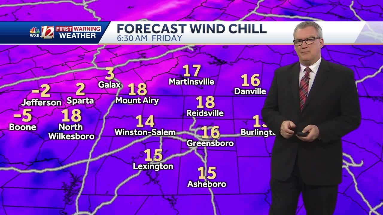 WATCH: Arctic blast brings cold winds and frigid Triad temperatures ...