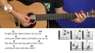 Video voorbeeld van "Das Lied über mich von Volker Rosin,  Bewegungslied mit 5 Akkorden + Text, für Gitarre"