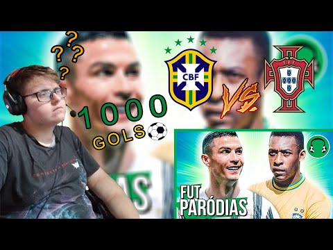♫ CR7 canta p/ PELÉ - TE ALCANCEI NOS GOLS | Paródia Máquina do Tempo - Matuê | React # 8