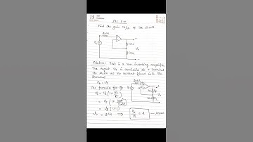 FEC 5.10 - Find the gain Vo/Vs - Op-amp- Non inverting amplifier-Fundamentals of Electric Circuits