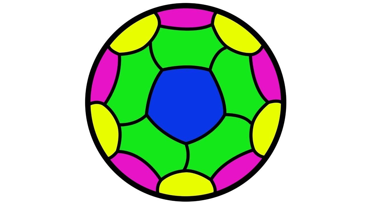 Coloring Pages for Children | How to Draw Soccer Ball | Art & Learn