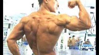 Bodybuilder Ronald Miranda trains, poses