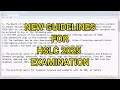 SEBA New Guidelines for HSLC 2025 Examination