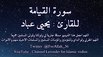 سورة القيامة - القارئ يحيى عباد -- Surah Al-Qiyamah