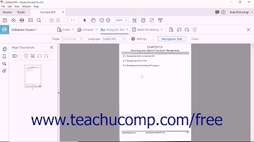 Acrobat Pro DC Tutorial Recognizing Text in PDFs - Adobe Acrobat Pro DC Training Tutorial Course