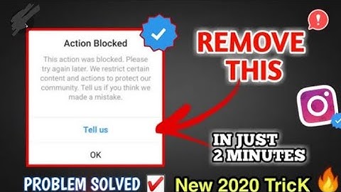 How to remove action blocked fix Instagram follow block in 2020