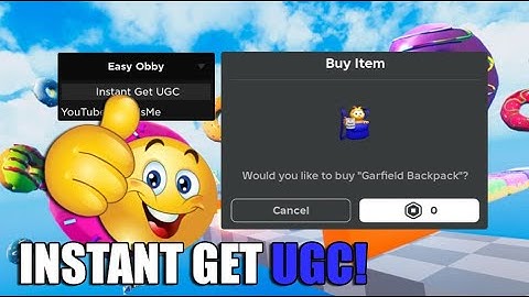 Easy Obby Script Hack • Instant Get Limited UGC! [Garfield Backpack]