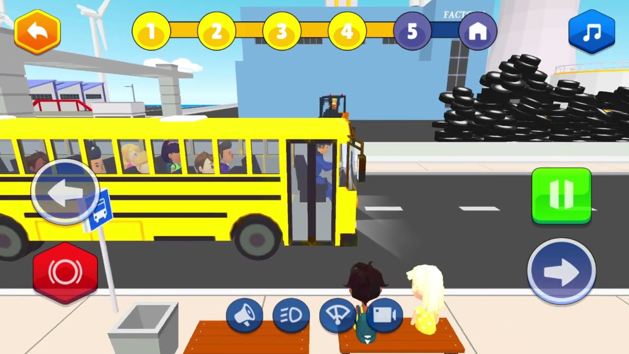 School Bus Roaming the City | Rescue Vehicles Game Gameplay #2