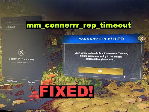 New World Error  'mm_connerr_rep_timeout'  FIXED!!!!