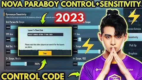 (2023) Nova Paraboy New 2.6 Sensitivity Code/ Nova Paraboy New Control Code | BGMI/PUBG MOBILE
