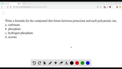 Write a formula for the compound that forms between potassium and each polyatomic ion. a. carbonate…