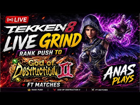Tekken 8 Live | Ranked Push + FT Session Matches | Anas Plays Live #tekken8 #gaminglive